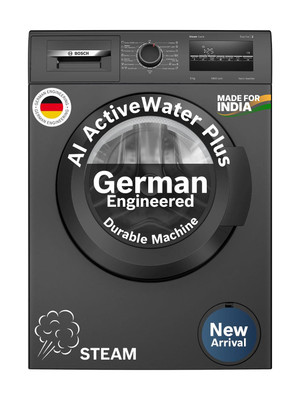 BOSCH 8 kg Fully Automatic Front Load Washing Machine with In-built Heater Black(WAJ2826CIN)
