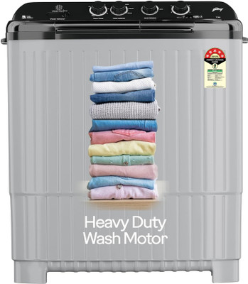 Godrej 12 Kg 5 Star Aqua Power Pulsator With Air Dry & 4 Wash Programs Semi Automatic Top Load Washing Machine Black, Grey(WS EDGE UNO 120 5.0 PB4 MIGR)