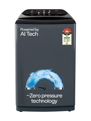 Godrej 8 kg With AI Tech And Zero Pressure (0.02 MPa) Technology With Steel Drum Fully Automatic Top Load Washing Machine Grey, Black(WTEON ADA 80 5.0 FEFN GLGR)