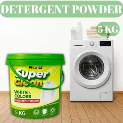 QANDQLIFESTYLE Detergent Powder 5 KG Easy Rinse Family Pack Formula Detergent Powder (Fresh)(5 kg)