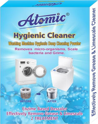 ATOMIC Washing Machine Cleaner | Pack OF 2 | For Top & Front Load | Tub/Drum Descaler Detergent Powder (Lemon)(300 g)