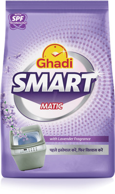 Ghadi Smart Matic Top& Front Load Washing Machine Detergent Powder with SPF Technology Detergent Powder (Lavender)(1 kg)