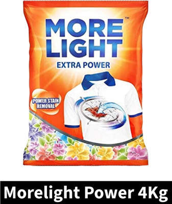 Morelight Extra Powder Bright and Fresh Stain Removal 4Kg Detergent Powder(4 kg)