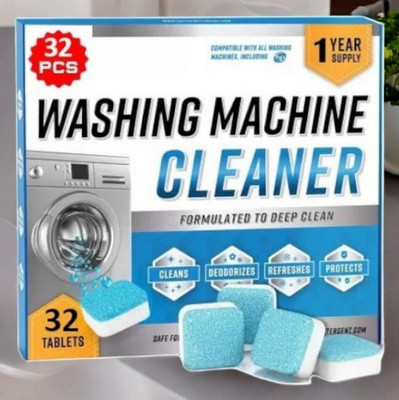 DrumFresh 32Pcs High Quality Washing Machine Double Power Tablets Detergent Powder (Lemon)(32 g)