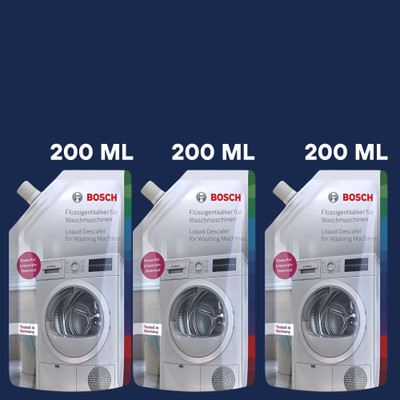 BOSCH Descaler for Washing Machines and Dishwashers Detergent Liquid Fresh Liquid Detergent(2 x 300 ml)
