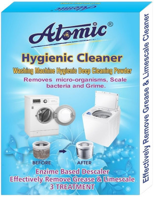 ATOMIC Washing Machine Cleaner for Top/Front Load[ PACK OF 3] Detergent Powder (Lemon)(450 g)
