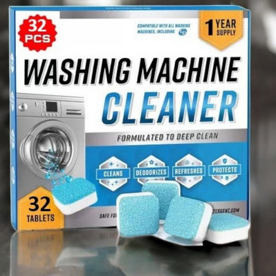 DrumFresh 32Pcs High Quality Washing Machine Deep Machine Care Detergent Powder (Lemon)(32 g)