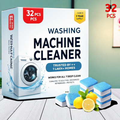 DrumFrresh 32Pcs High Quality Washing Machine Washing Drum Care Detergent Powder (Lemon)(32 g)