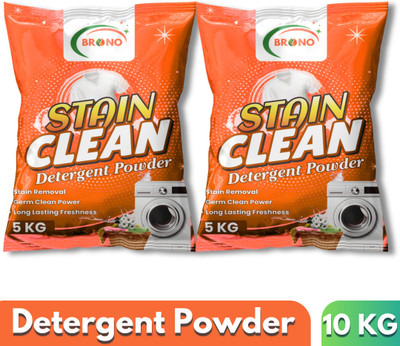 Brono top/front load detergent powder, 2× shine Detergent Powder 10 kg
