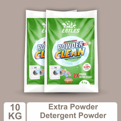 ECTLES ULTRA Clean Double Power Detergent Powder ( Active Fresh ) Detergent Powder(10 kg)