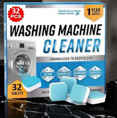 DrumFresh 32Pcs High Quality Washing Machine Safe Use Formula Detergent Powder (Lemon)(32 g)