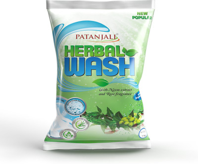 PATANJALI Herbal Wash Detergent Powder, Dissolves Easily & Removes Tough Stains Detergent Powder(1 kg)