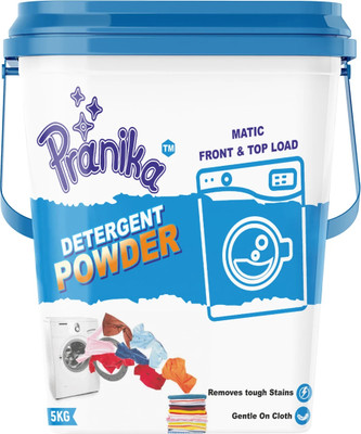 PRANIKA Max Clean Detergent Powder for Washing Machine ( TOP Load / FRONT Load) Detergent Powder (Active Fresh)(5 kg)