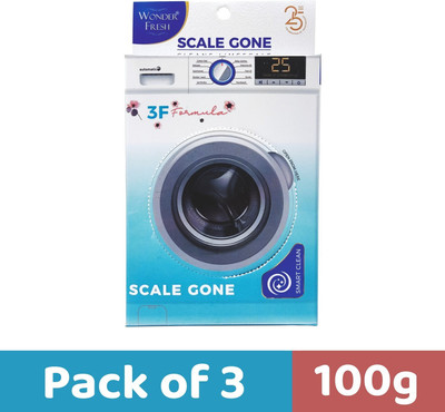 wonder fresh Scale gone powder for Front and Top loaded Washing machine drum / Tub cleaning | descale powder | 100g Each X 3 Pack | Detergent Powder(300 g)