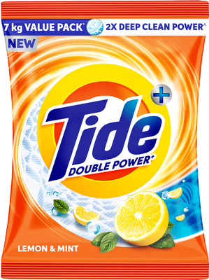 Tide Plus 2X Deep Clean Power World No 1 Brand Detergent Powder (Lemon & Mint)(7 kg)