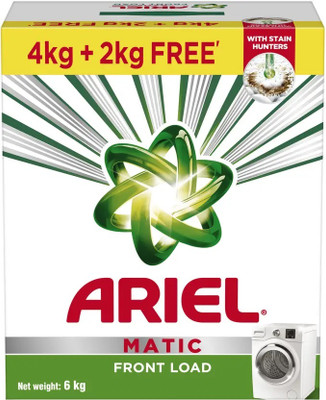 white bon Ariel Matic Front Load (4+2kg) Detergent Powder Detergent Powder(6 kg)