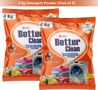 Orveen Detergent Washing Powder | Quick-Dissolving Formula | Smart wash Laundry Detergent Powder (Original Scent)(8 kg)