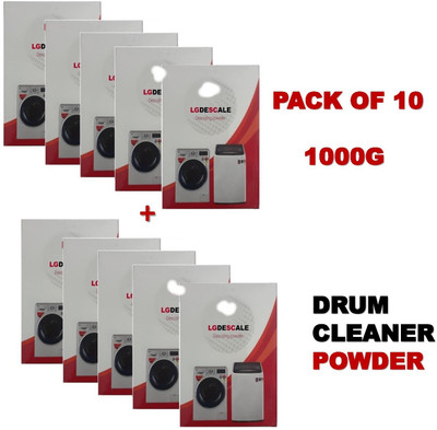 LGDESCALE USE DRUM CLEAN ANY BRAND MACHINE USE PACK OF 10 Detergent Powder(1000 g)