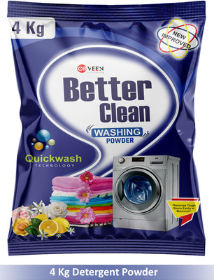 Orveen Better Clean Detergent Powder 4 Kg | Dissolves Easily | New Advanced Laundry Detergent Powder (Active Fresh)(4 kg)