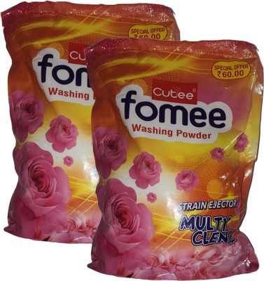 Cutee Fomee Strain Ejector Washing Powder - Pack Of 2 (1KG) Detergent Powder 2 kg