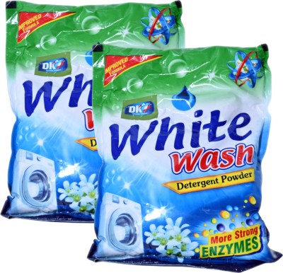 Dkplash White Wash Detergent Powder Detergent Powder 2 kg(Lemon & Bleach)