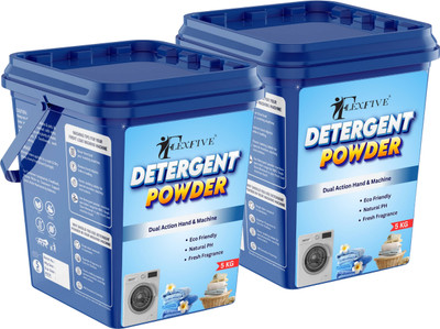 FLEXFIVE Bright Like New – Wonder Wash Blue Detergent Powder Pack of 2 Detergent Powder (Fresh)(10 kg)
