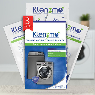 Klenzmo Washine Machine cleaner and descaler for front and top load (Pack of3) Detergent Powder(180 g)