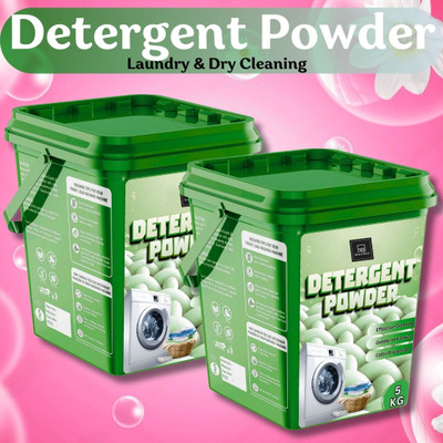 BLISS & BLUSH Detergent Powder 10kg Safe On Hands Bright White Clothes Extra Freshness. Detergent Powder (Fresh)(10 kg)