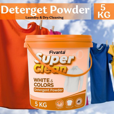 QANDQLIFESTYLE Detergent Powder 5 KG Premium Stain Fighter Quick Rinse Detergent Powder (Fresh)(5 kg)