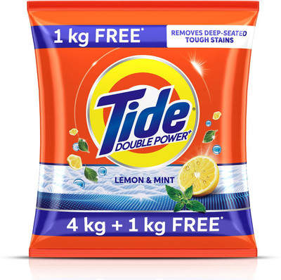 Tide Plus (4+1kg) | Lemon and Mint Detergent Powder (Lemon & Mint)(4 kg)