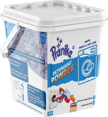 PRANIKA New Matic Detergent Powder for Washing Machine (TOP/ FRONT Load) Detergent Powder (Active Fresh)(5 kg)