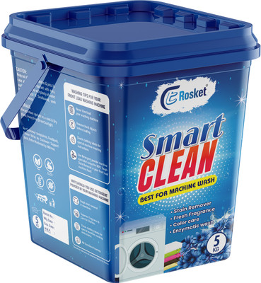 EROSKET Bright Like New Matic Front/Top Load Smart Clean Blue Detergent Powder 5 kg Detergent Powder (Fresh)(5 kg)