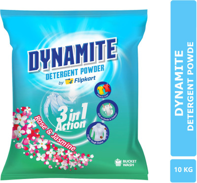 Dynamite by Flipkart Bucket Wash Detergent Powder (Rose & Jasmine)(10 kg)