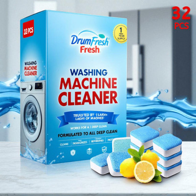 DrumFreshify 32Pcs High Quality Washing Machine Advanced Clean Formula Detergent Powder (Lemon)(32 g)