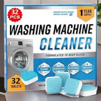 DrumFresh 32Pcs High Quality Washing Machine Clean Machine Easy Detergent Powder (Lemon)(32 g)