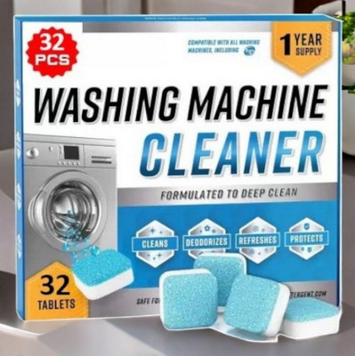 DrumFresh 32Pcs High Quality Washing Machine Front + Top Load Use Detergent Powder (Lemon)(32 g)