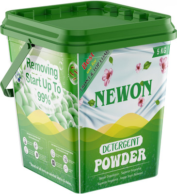 NEWON Detergent Powder Bucekt 5 Kg | For Top & Front Load, Better clean Detergent Powder (Active Fresh)(5 kg)