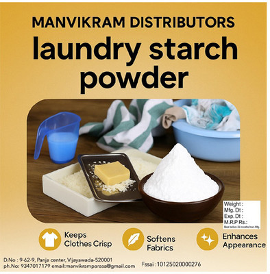 Manvikram Starch Powder For Laundry - 1KG Detergent Powder(1 kg)