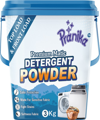 PRANIKA Premium Matic New Top/Front Load | Stain Removal in Washing Machine | Detergent Powder (active fresh)(3 kg)