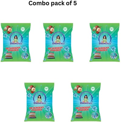 DHINGALI LAUNDRY DETERGENT POWDER PACK OF 5 Detergent Powder 5 kg(FRESH)