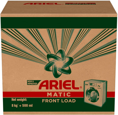Ariel Matic Detergent Powder Front Load - 8kg+500ml Liquid free Detergent Powder(8 kg)