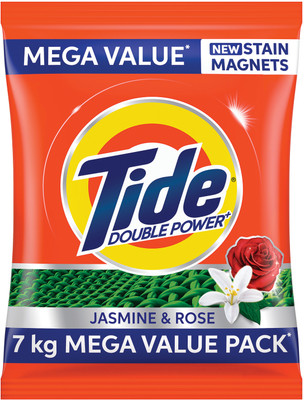Tide Plus Double Power Detergent Washing Powder 7kg Mega Value Pack (Jasmine & Rose) Detergent Powder(7 kg)