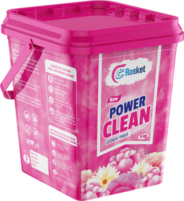 EROSKET Bright Like New Detergent Matic Front/Top Load Detergent Powder 5 kg Pink Detergent Powder (Fresh)(5 kg)
