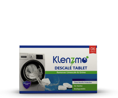 Klenzmo Washing Machine Descale (6 count) Tablet for Top & Front Load Detergent Powder(120 g)