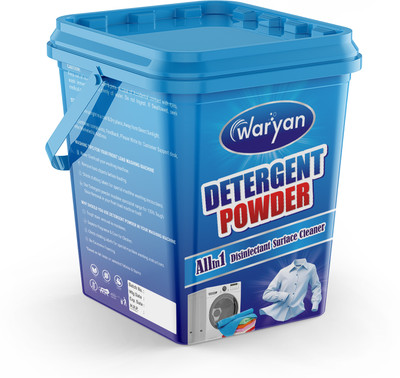 WARYAN Bright Like New Front/Top Load Stain Boost Blue Detergent Powder (Fresh)(5 kg)