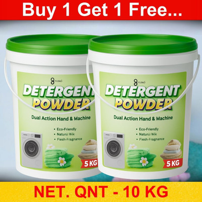 VOGUE DEAL Detergent Powder 10 KG Daily Care Brightness Booster Laundry Powder Detergent Powder (Fresh)(10 kg)