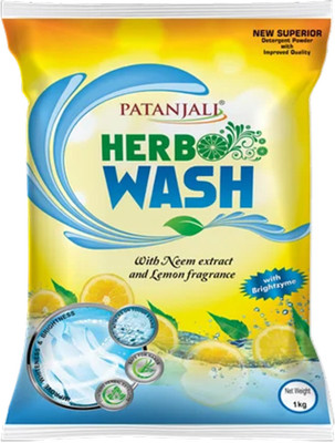 PATANJALI Herbo Wash Detergent Powder, Dissolves Easily & Removes Tough Stains Detergent Powder(1 kg)