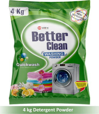 Orveen Matic Detergent Powder 4Kg | Top & Front Load Machine, Remove Tough Dried Stain* Detergent Powder (Active Fresh)(4 kg)