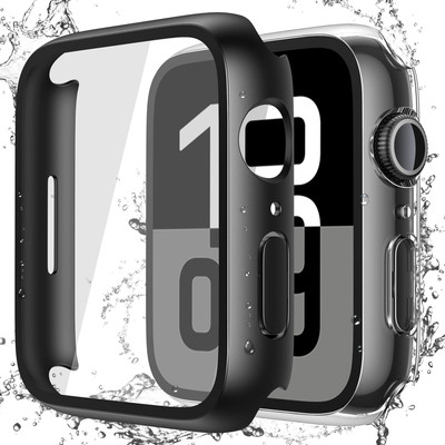 Skymac Edge To Edge Screen Guard for Apple iWatch 46mm Series 10 Case - [Black] [HARD CASE](Pack of 1)