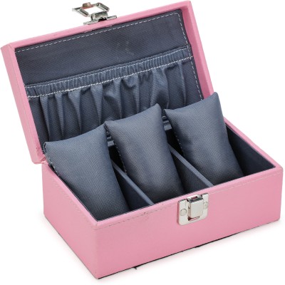 STORESHINE SS-WB1-04-PKGY-3 Watch Box(Pink, Grey, Holds 3 Watches)